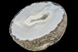 Las Choyas Coconut Geode Half with Agate & Quartz - Mexico #180573-2